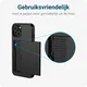Samsung Galaxy S25 Plus Hoesje met Slider Kaarthouder Back Cover Zwart afbeelding 9