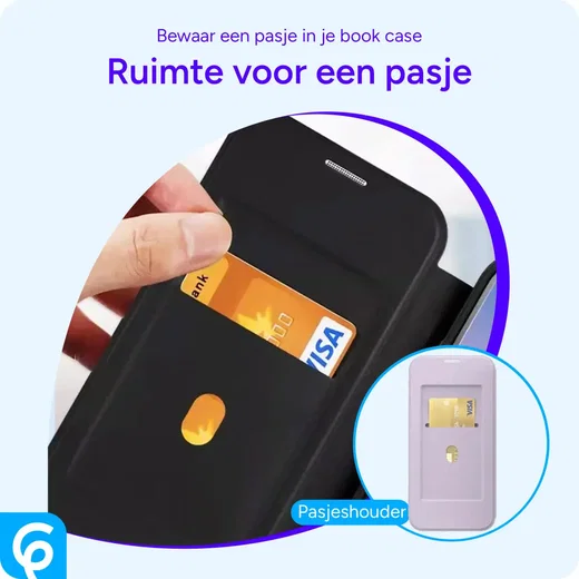 Samsung Galaxy S25 Plus Hoesje met MagSafe / Qi2 Book Case Paars afbeelding 2