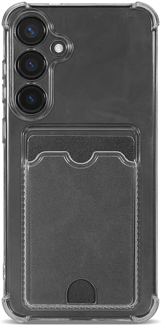 Samsung Galaxy S24 Plus Hoesje Dun TPU met Pasjeshouder Back Cover Transparant afbeelding 2