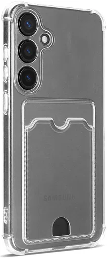 Samsung Galaxy S24 Plus Hoesje Dun TPU met Pasjeshouder Back Cover Transparant afbeelding 3