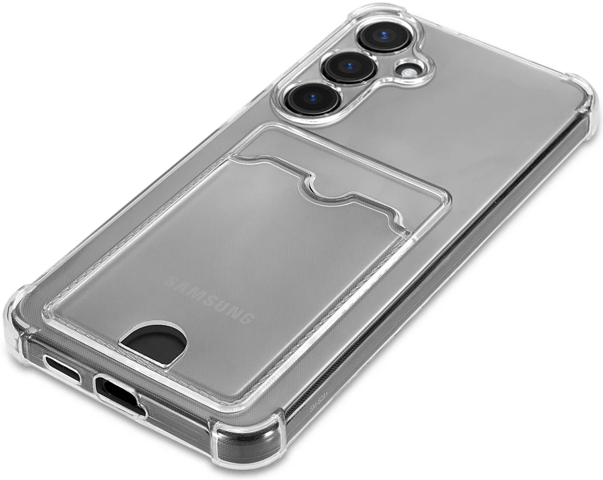 Samsung Galaxy S24 Plus Hoesje Dun TPU met Pasjeshouder Back Cover Transparant afbeelding 6