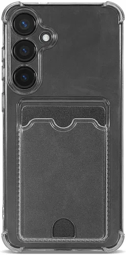 Samsung Galaxy S25 Plus Hoesje Dun TPU met Pasjeshouder Back Cover Transparant afbeelding 6