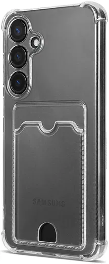 Samsung Galaxy S25 Plus Hoesje Dun TPU met Pasjeshouder Back Cover Transparant afbeelding 9