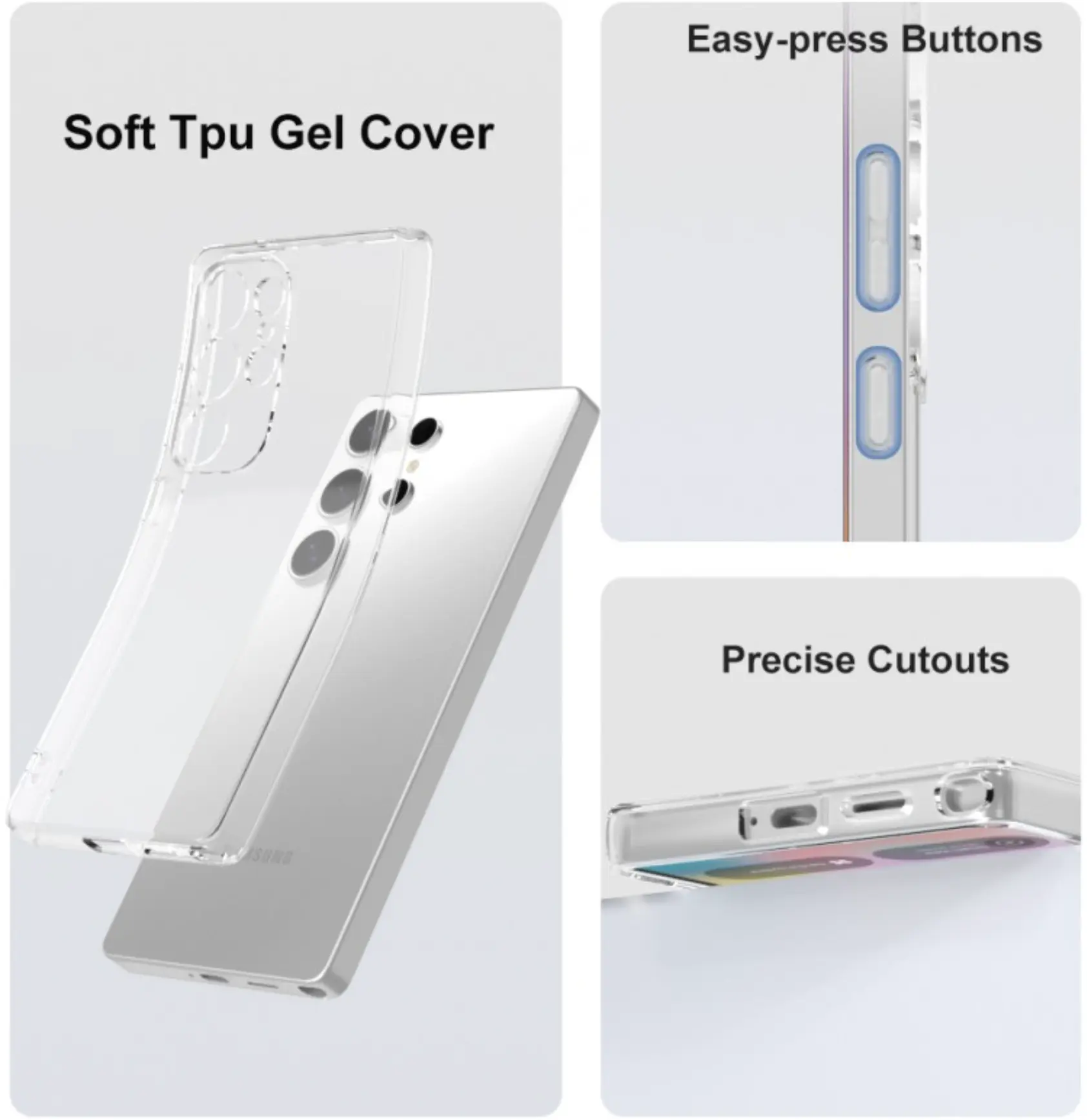Samsung Galaxy S25 Ultra Hoesje Dun TPU Back Cover Transparant afbeelding 2