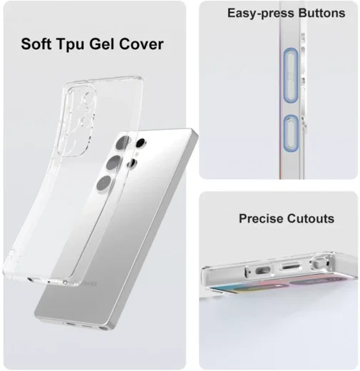 Samsung Galaxy S25 Ultra Hoesje Dun TPU Back Cover Transparant afbeelding 2