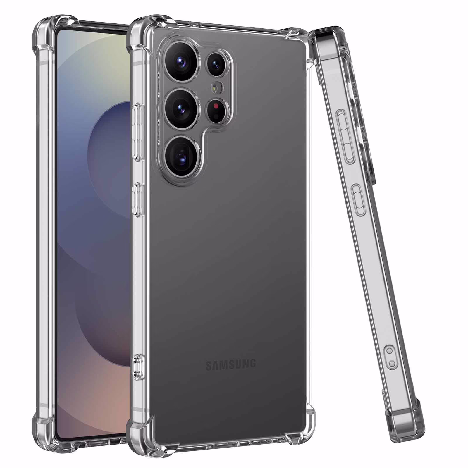 Samsung Galaxy S25 Ultra Hoesje Schokbestendig en Dun TPU Back Cover Transparant afbeelding