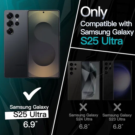 Samsung Galaxy S25 Ultra Hoesje Dun TPU Back Cover Matte Zwart afbeelding 7
