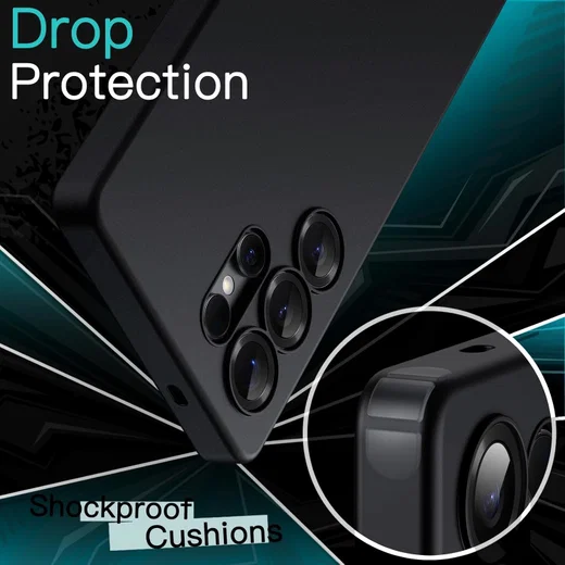 Samsung Galaxy S25 Ultra Hoesje Dun TPU Back Cover Matte Zwart afbeelding 6