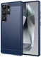 Samsung Galaxy S25 Ultra Hoesje Geborsteld TPU Flexibele Back Cover Blauw