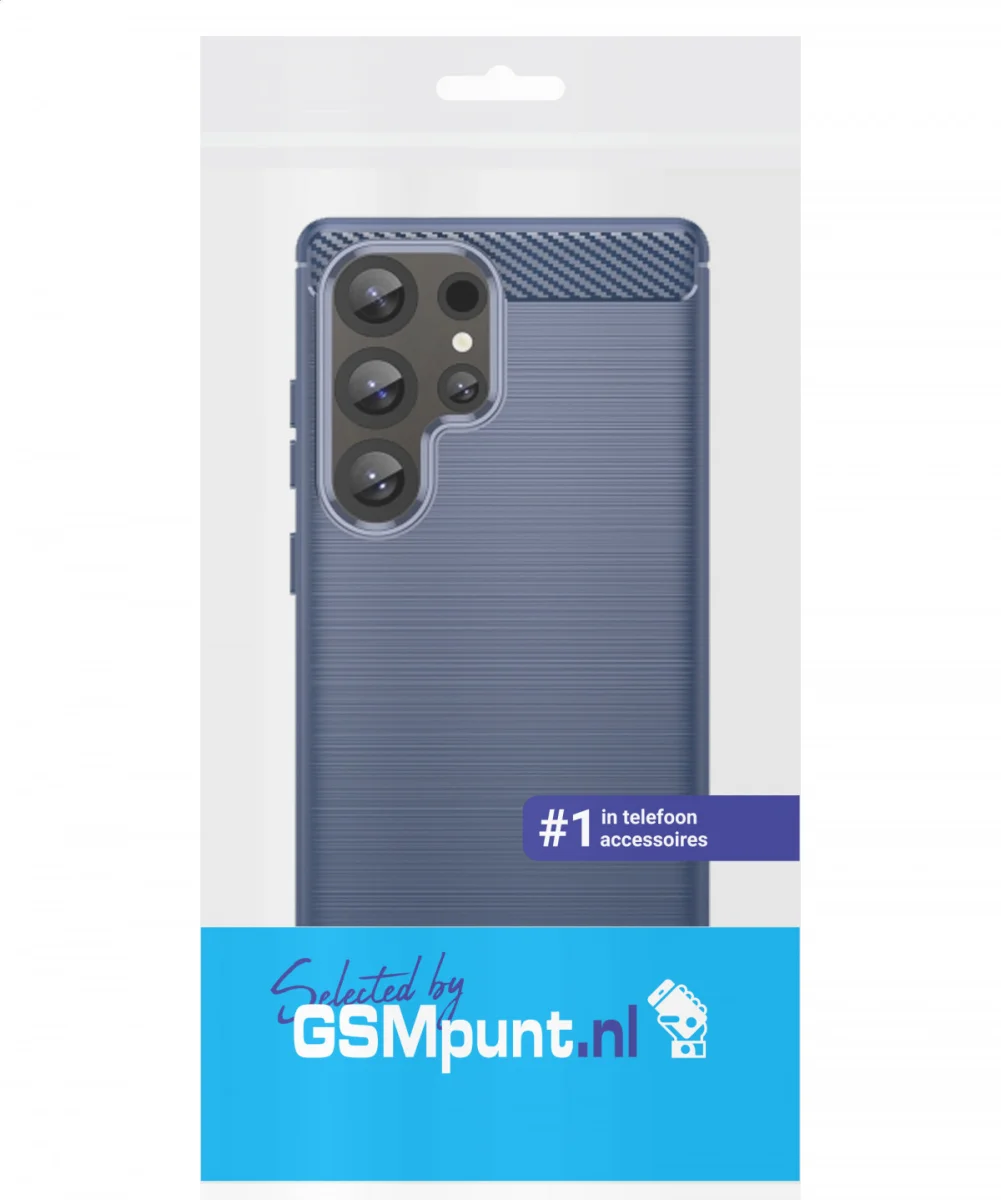 Samsung Galaxy S25 Ultra Hoesje Geborsteld TPU Flexibele Back Cover Blauw afbeelding 8