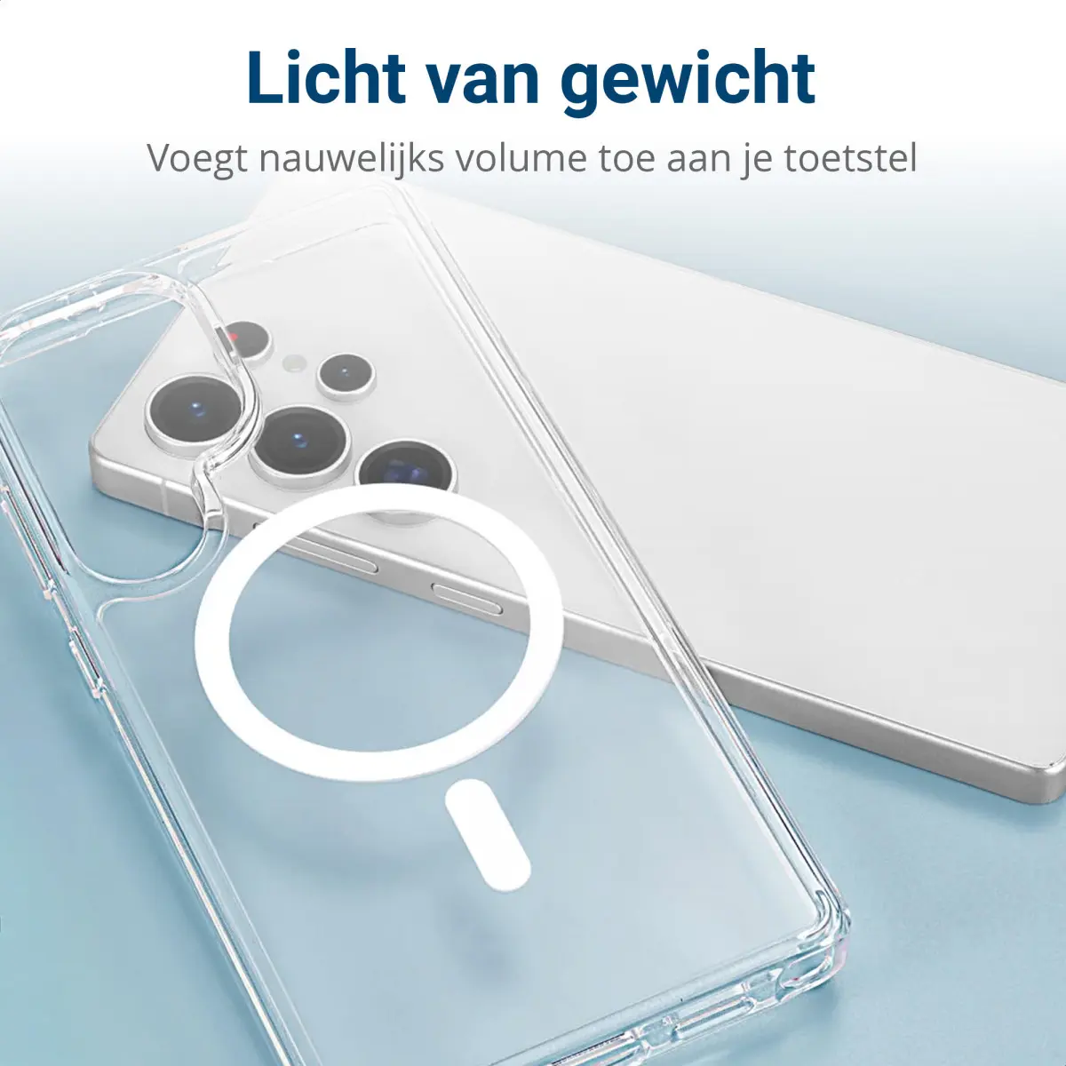 Samsung Galaxy S25 Ultra Hoesje Hard Back Cover met MagSafe / Qi2 Transparant afbeelding 4