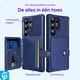 Samsung Galaxy S25 Ultra Hoesje 3-in-1 Pasjes Portemonnee Back Cover Blauw afbeelding 8