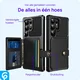 Samsung Galaxy S25 Ultra Hoesje 3-in-1 Pasjes Portemonnee Back Cover Zwart afbeelding 7