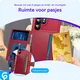 Samsung Galaxy S25 Ultra Hoesje 3-in-1 Pasjes Portemonnee Back Cover Rood afbeelding 3