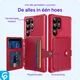Samsung Galaxy S25 Ultra Hoesje 3-in-1 Pasjes Portemonnee Back Cover Rood afbeelding 6