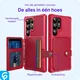 Samsung Galaxy S25 Ultra TPU Back Cover met Kunstleren Wallet Rood afbeelding 8