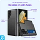 Samsung Galaxy S25 Ultra Hoesje met Slider Kaarthouder Back Cover Zwart afbeelding 4