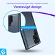 Samsung Galaxy S25 Ultra Hoesje met Slider Kaarthouder Back Cover Blauw afbeelding 4