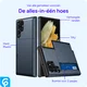 Samsung Galaxy S25 Ultra Hoesje met Slider Kaarthouder Back Cover Blauw afbeelding 5