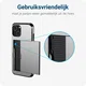Samsung Galaxy S25 Ultra Hoesje met Slider Kaarthouder Back Cover Grijs afbeelding 12