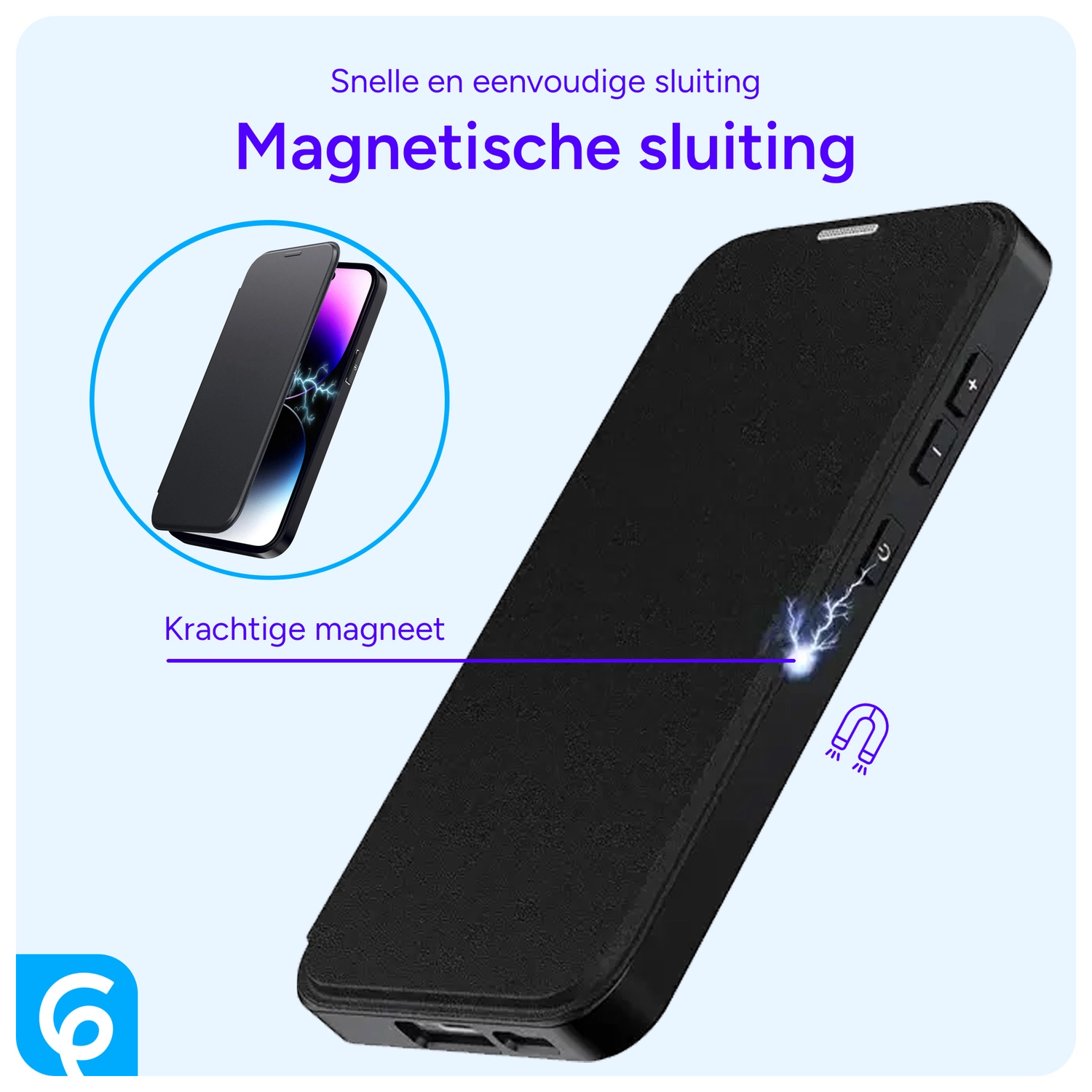Samsung Galaxy S25 Ultra Hoesje met MagSafe / Qi2 Book Case Blauw afbeelding 5