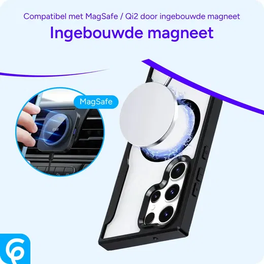 Samsung Galaxy S25 Ultra Hoesje met MagSafe / Qi2 Book Case Paars afbeelding 5