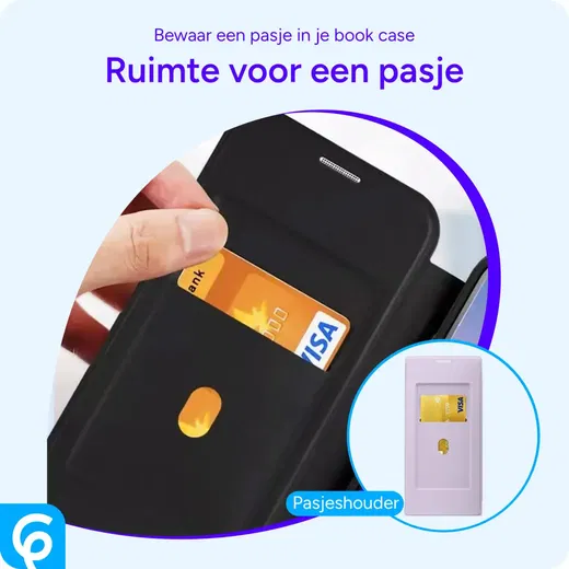 Samsung Galaxy S25 Ultra Hoesje met MagSafe / Qi2 Book Case Paars afbeelding 3