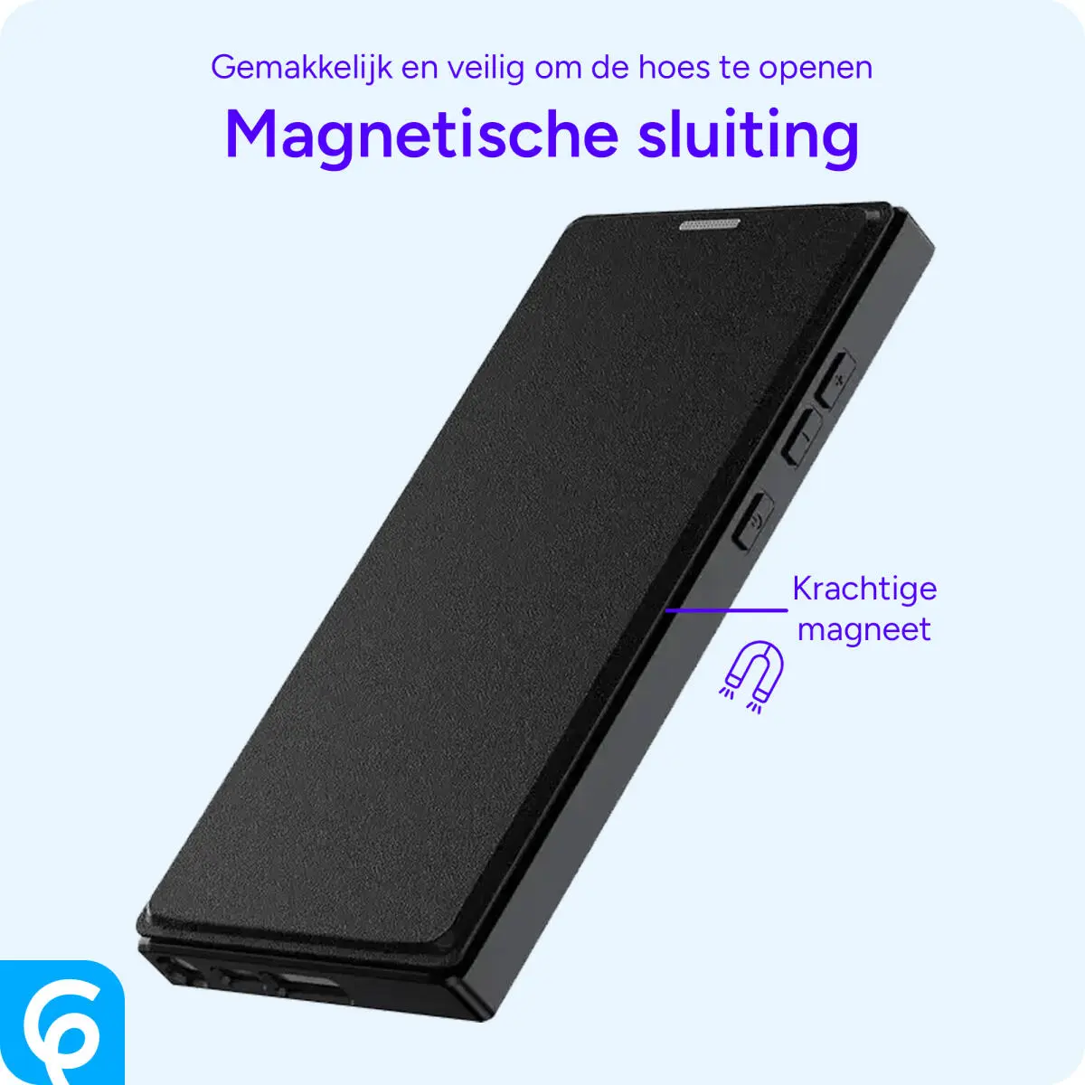 Samsung Galaxy S25 Ultra Hoesje met MagSafe / Qi2 Book Case Paars afbeelding 4
