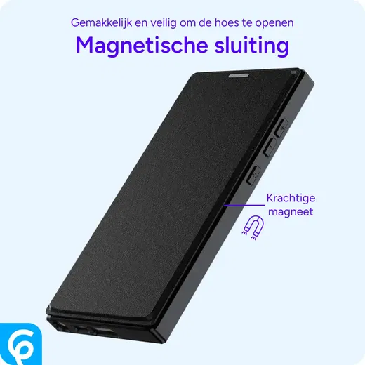 Samsung Galaxy S25 Ultra Hoesje met MagSafe / Qi2 Book Case Paars afbeelding 4