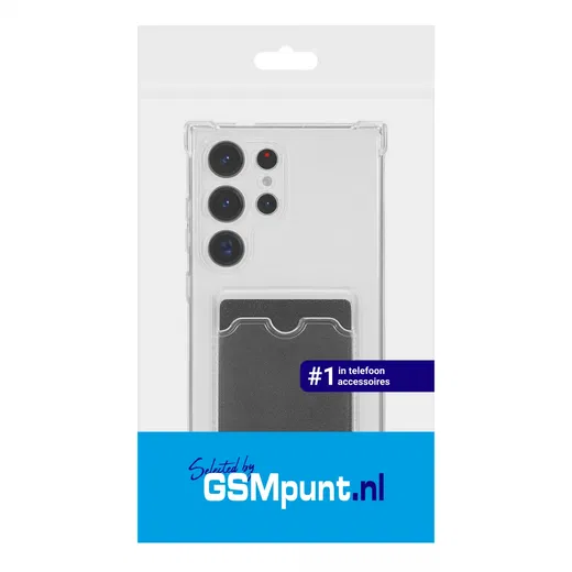 Samsung Galaxy S24 Ultra Hoesje Dun TPU met Pasjeshouder Back Cover Transparant afbeelding 7