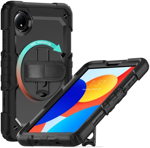 Xiaomi Redmi Pad SE 8.7 Hoes met Screen Protector en Handriem Zwart afbeelding 11