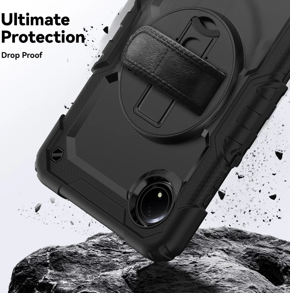 Xiaomi Redmi Pad SE 8.7 Hoes met Screen Protector en Handriem Zwart afbeelding 6