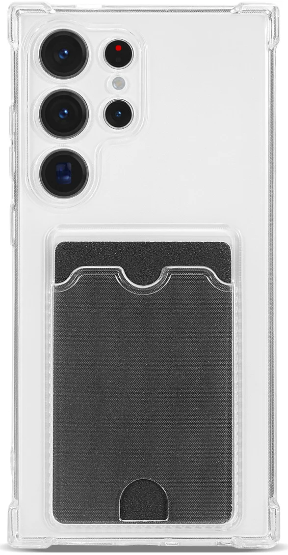 Samsung Galaxy S25 Ultra Hoesje Dun TPU met Pasjeshouder Back Cover Transparant afbeelding 8