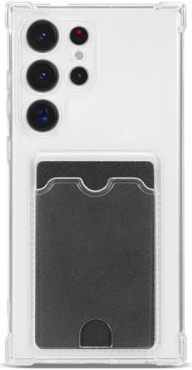 Samsung Galaxy S25 Ultra Hoesje Dun TPU met Pasjeshouder Back Cover Transparant afbeelding 8