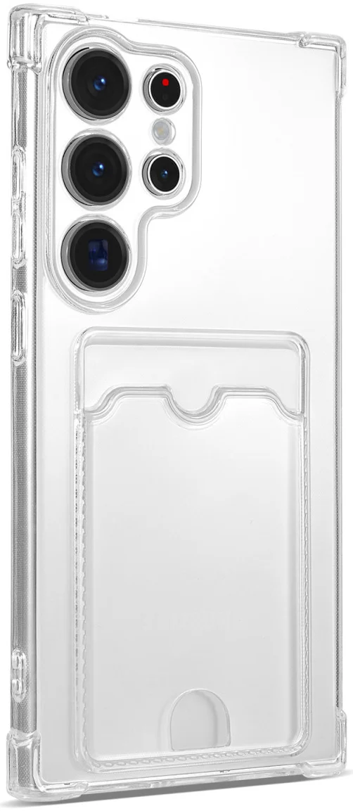 Samsung Galaxy S25 Ultra Hoesje Dun TPU met Pasjeshouder Back Cover Transparant afbeelding 11