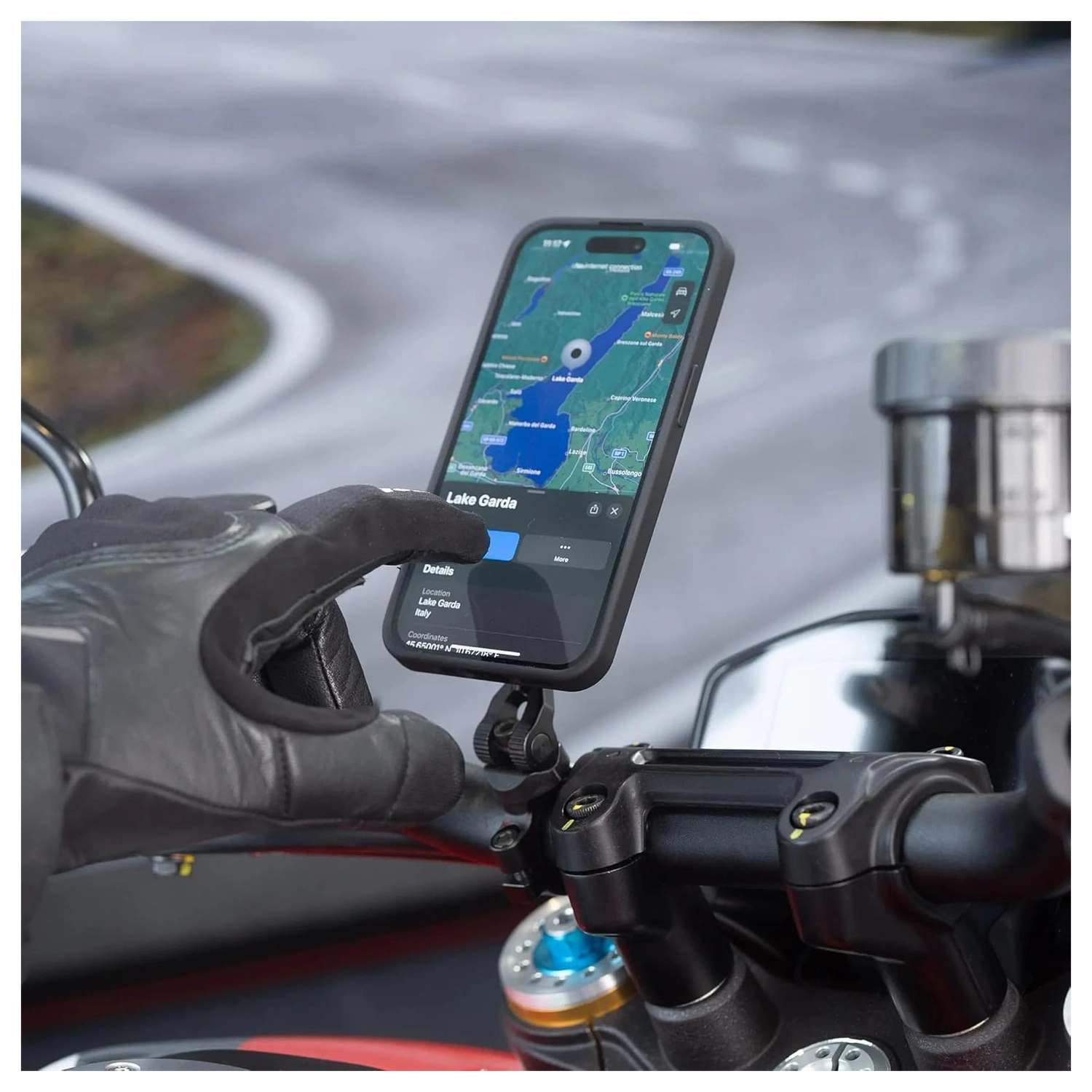 SP Connect Moto Mount 3D 1 1/2 SPC+ Telefoonhouder Motor SPC+ Hoesjes Chrome afbeelding 6