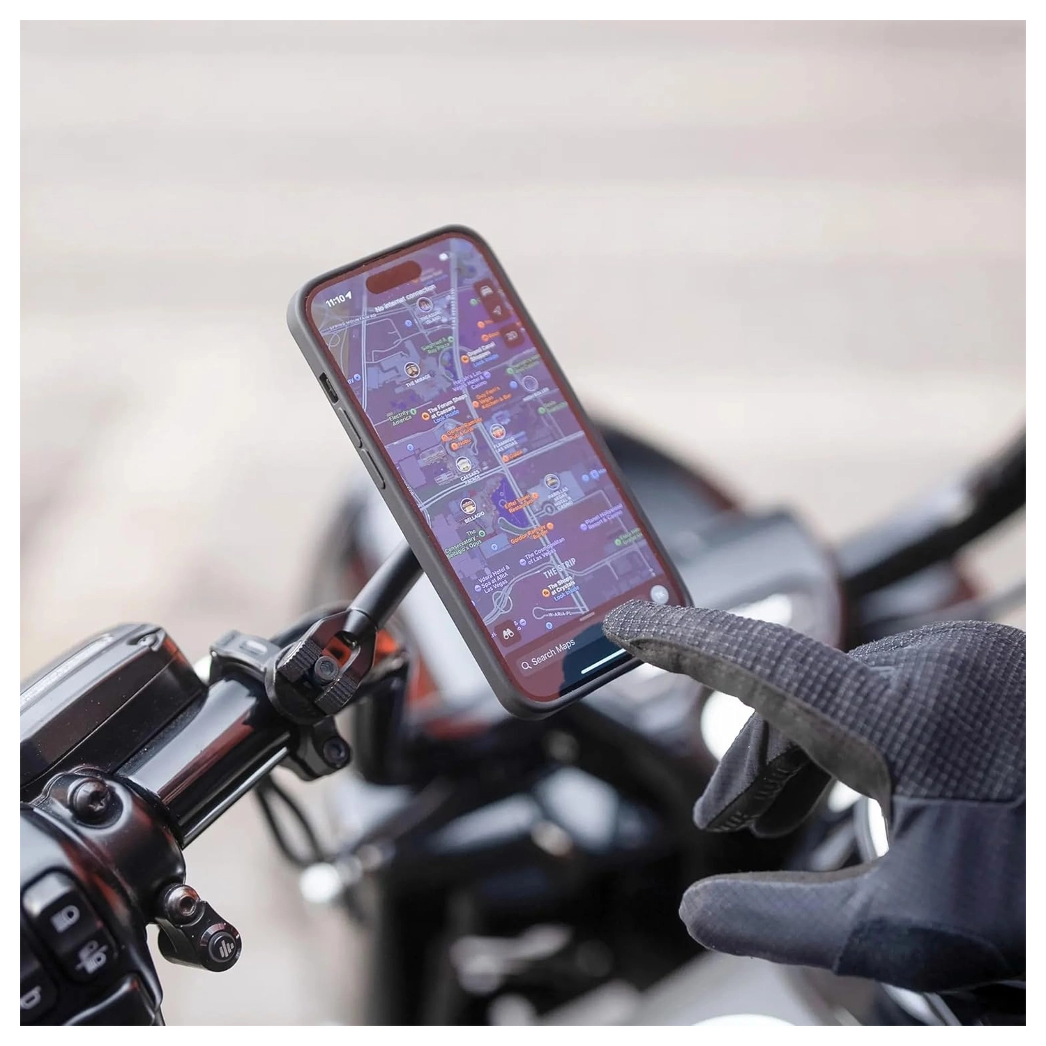 SP Connect Moto Mount 3D 1 1/2 SPC+ Telefoonhouder Motor SPC+ Hoesjes Chrome afbeelding 2