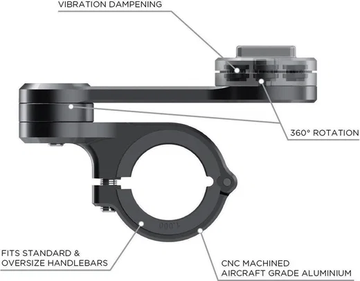 SP Connect Moto Mount Pro - Telefoonhouder Motor voor SPC+ Hoesjes Chrome afbeelding 4