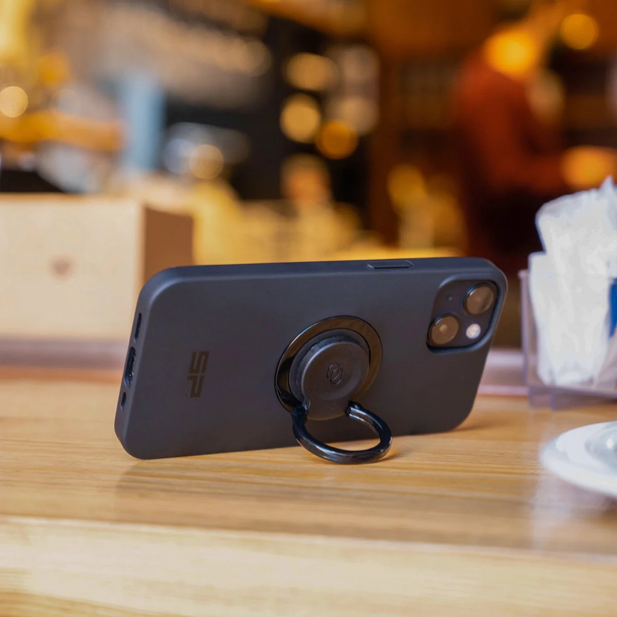 SP Connect Ring Mount SPC+ - Telefoon Ring Standaard voor SPC+ Hoesjes Zwart afbeelding 2