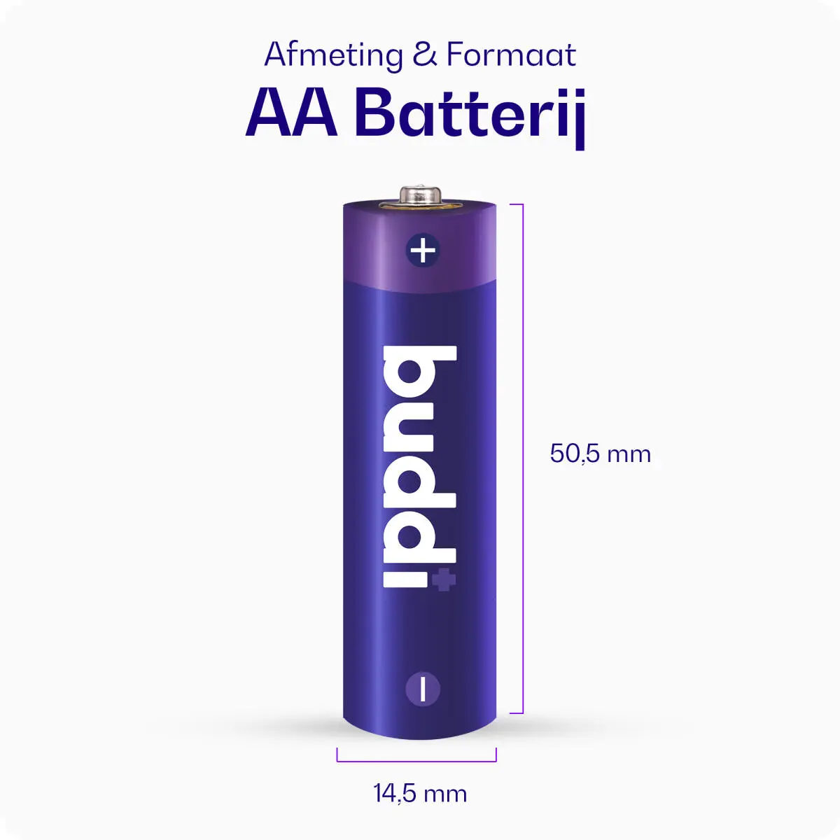 Buddi Oplaadbare AA Batterijen 2.800 mAh 1.2V 4 Stuks afbeelding 4