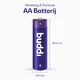 Buddi Oplaadbare AA Batterijen 2.800 mAh 1.2V 4 Stuks afbeelding 4
