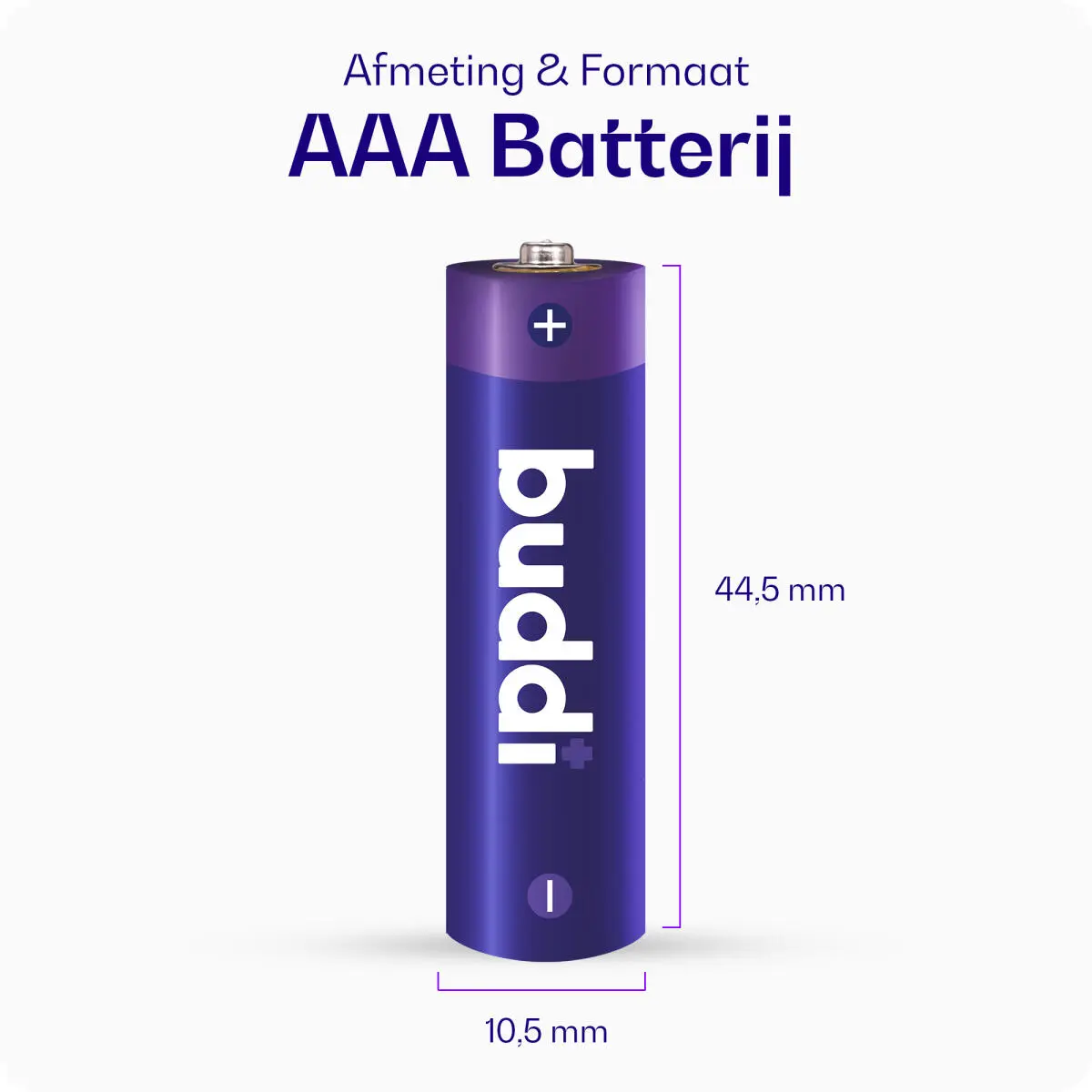 Buddi Oplaadbare AAA Batterijen 1.200 mAh 1.2V 4 Stuks afbeelding 4