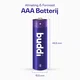 Buddi Oplaadbare AAA Batterijen 1.200 mAh 1.2V 4 Stuks afbeelding 4