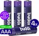 Buddi Oplaadbare AAA Batterijen 1.200 mAh 1.2V 4 Stuks