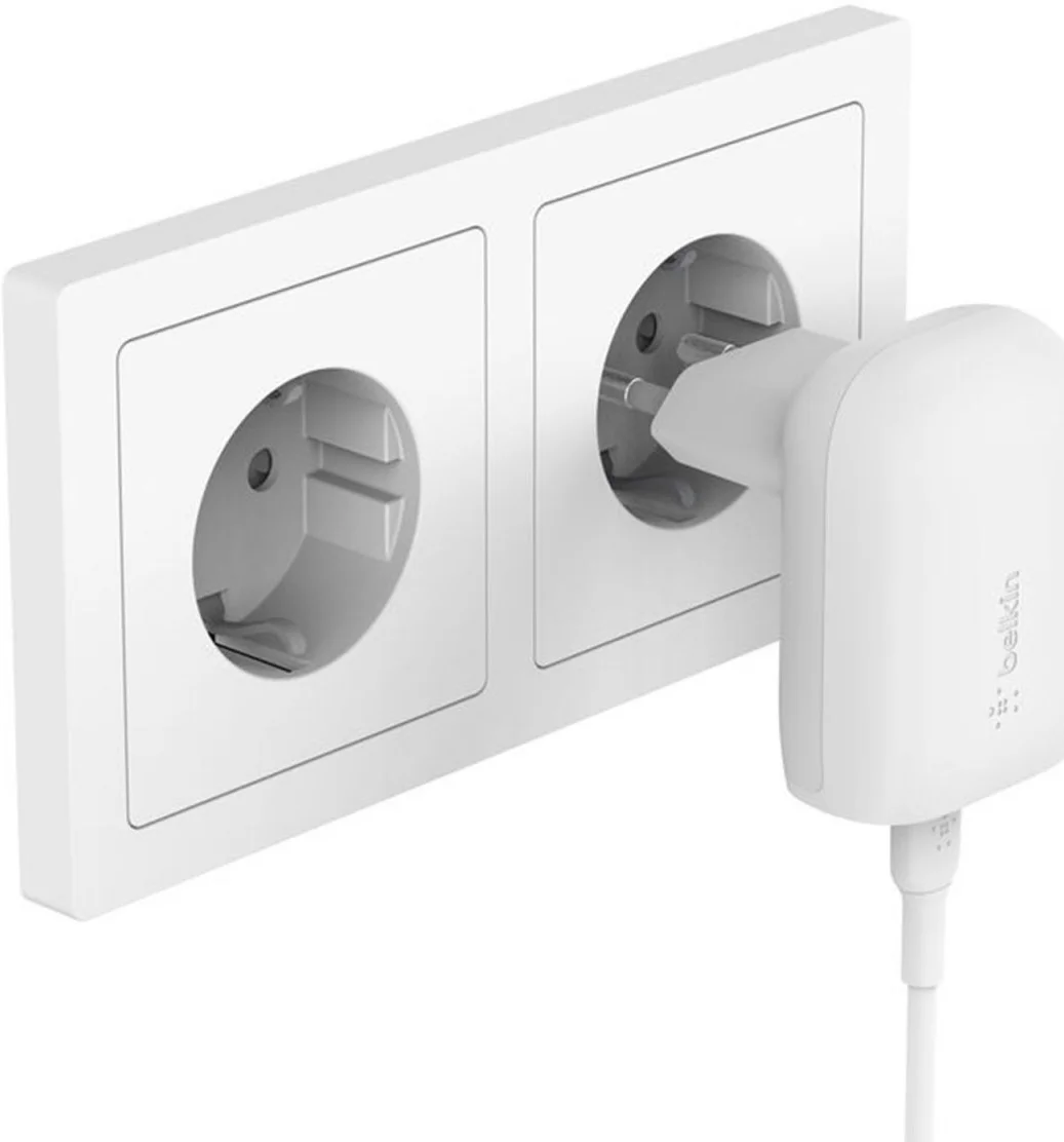 Belkin BoostCharge 30W PD/PPS Single Wall Charger USB-C Adapter Wit afbeelding 2