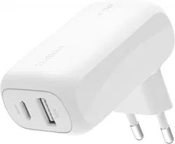 Belkin BoostCharge 42W PD/PPS Dual Wall Charger USB-A/USB-C Adapter Wit afbeelding