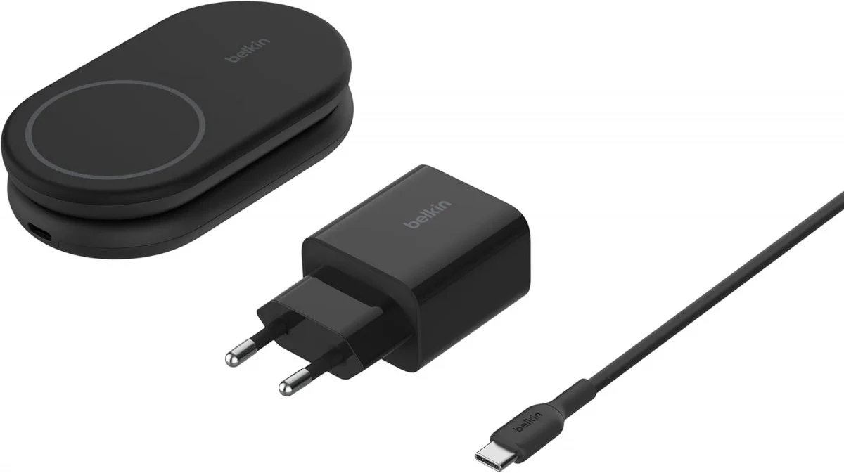 Belkin BoostCharge 15W Qi2 Magnetic Stand Magnetische Draadloze Oplader Zwart afbeelding 2