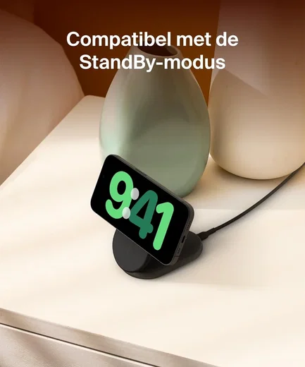 Belkin BoostCharge 15W Qi2 Magnetic Stand Magnetische Draadloze Oplader Zwart afbeelding 5
