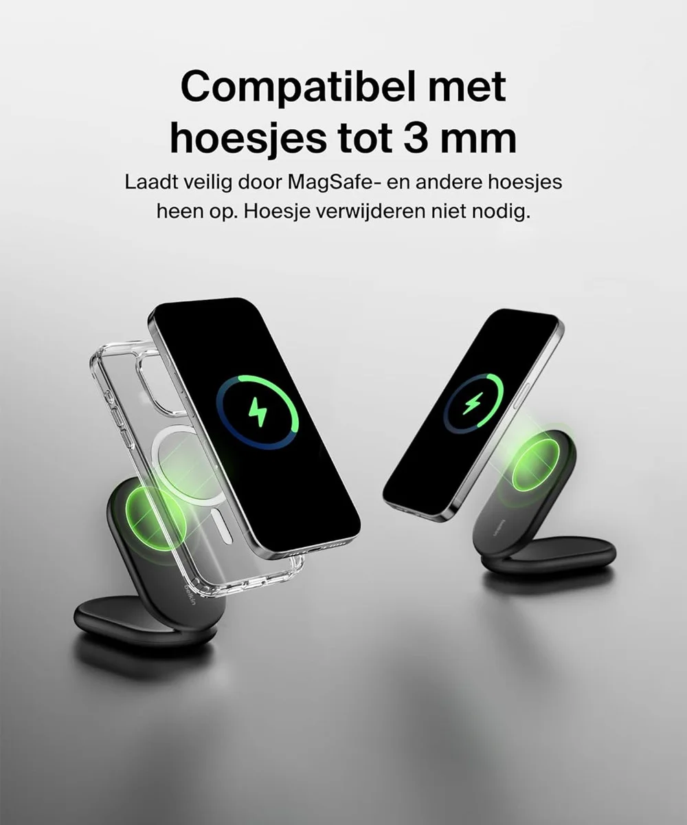 Belkin BoostCharge 15W Qi2 Magnetic Stand Magnetische Draadloze Oplader Zwart afbeelding 8