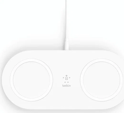 Belkin BoostCharge 15W Qi Wireless Charging Dual Pad Draadloze Oplader Wit afbeelding 5